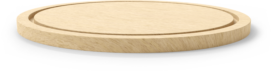 Round Wooden Chopping Board Cutout